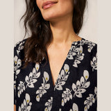 White Stuff June Linen Top In Black
