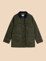 White Stuff Juniper Cotton Jacket in Khaki