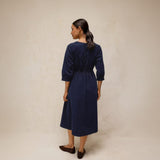 White Stuff Kate Cord Dress In Navy