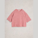 White Stuff Kate Knitted Crew Neck Tee In Pink