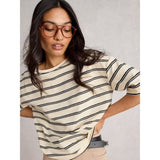 White Stuff Katya Stripe Tee In Ivory Multi