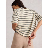 White Stuff Katya Stripe Tee In Ivory Multi