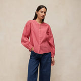 White Stuff Lana Jacquard Top In Mid Pink