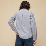 White Stuff Libby Organic Cotton Shirt In Blue