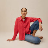White Stuff Libby Organic Cotton Shirt In Bright Pink