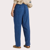 White Stuff Linen Blend Elle Trouser In Chambray Blue