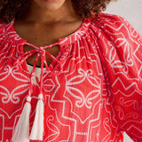 White Stuff Lottie Beach Cover Up in Coral Print