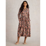 White Stuff Lottie Jersey Shirt Dress In Pink Multi