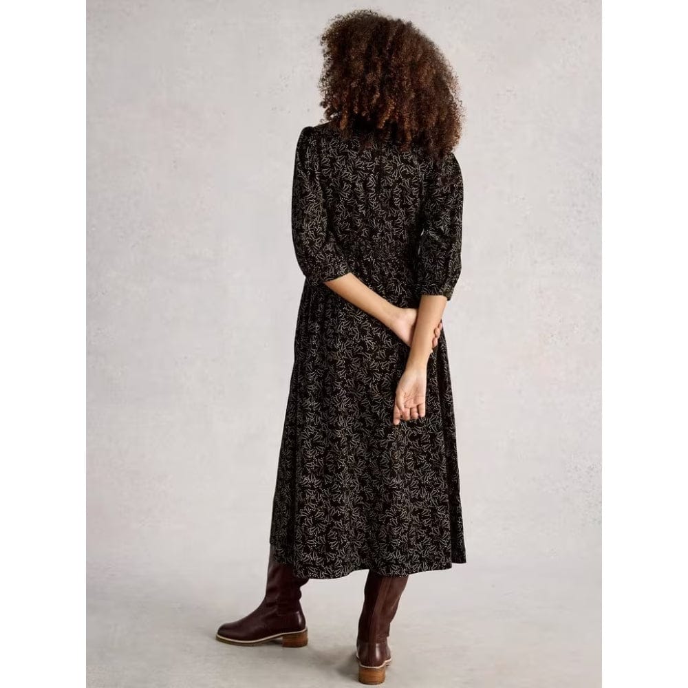 lucy v neck cord midi dress Women's Cord Midi V-Neck Organic Cotton Dresses
