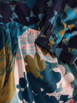 White Stuff Lucy Midi Dress in Teal Print