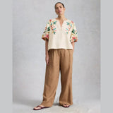 White Stuff Maeve Embroidered Top In Ivory