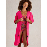 White Stuff Maggie Magenta Beach Cover Up In Bright Pink