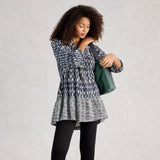 White Stuff Marta Print Tunic In Navy