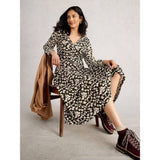 White Stuff Megan Long Sleeve Jersey Midi Dress In Black