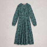 White Stuff Megan Midi Jersey V Neck Dress In Blue Print