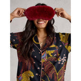 White Stuff Nina Organic PJ Long Sleeve Shirt In Black Multi