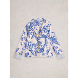 White Stuff Nina Organic PJ Long Sleeve Shirt In Blue