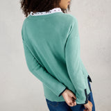 White Stuff Olive Crew Neck Long Sleeve Jumper In Teal