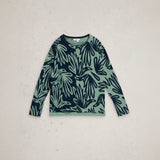 White Stuff Olive Print Crew Neck Jumper In Blue