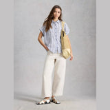 White Stuff Orla Button Through Shirt In Blue