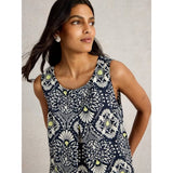 White Stuff Paradise Cotton Vest In Navy Print