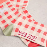 White Stuff Patterned Fluffy Ankle Sock In Coal