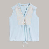 White Stuff Peony Sleeveless Collared Shirt