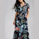 White Stuff Phoebe V Neck Dress In Navy