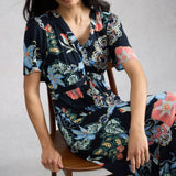 White Stuff Phoebe V Neck Dress In Navy