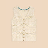 White Stuff Pippa Waistcoat in Natural White