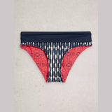 White Stuff Reversible Swim Fold Down Bottom In Navy Multi