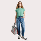 White Stuff Rowan Linen Tee In Mid Teal