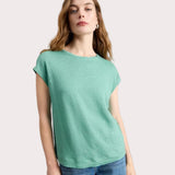 White Stuff Rowan Linen Tee In Mid Teal