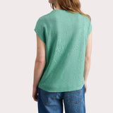 White Stuff Rowan Linen Tee In Mid Teal