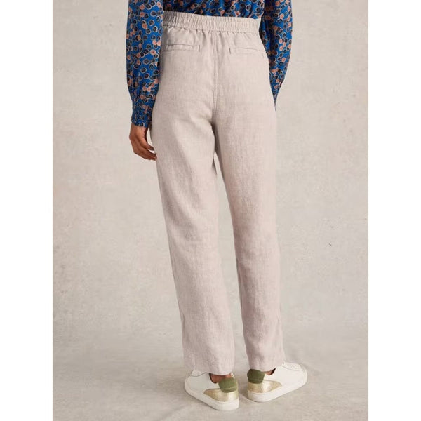 White Stuff Rowena Linen Trousers In Light Natural