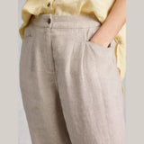 White Stuff Rowena Linen Trousers In Natural