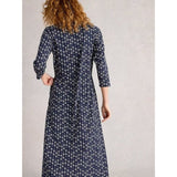 White Stuff Rua Jersey Collared Shirt Dress In Navy