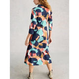 White Stuff Rua Jersey Collared Shirt Dress Midi In Navy