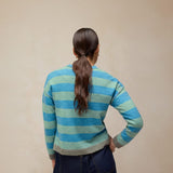 White Stuff Sansa Stripe Cardi In Blue Multi