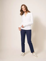 White Stuff Savannah Stretch Trousers in Dark Navy