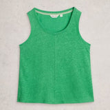 White Stuff Scarlette Linen Vest In Green