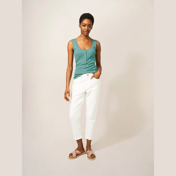 White Stuff Sherbet Vest Teal Print In Teal