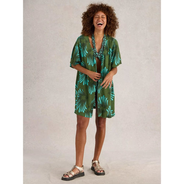 White Stuff Sloane Beach Cover Up In Green Multi