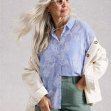White Stuff Sophie Jacquard Shirt In Blue