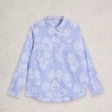 White Stuff Sophie Jacquard Shirt In Blue