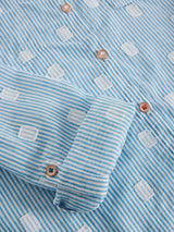 White Stuff Sophie Organic Cotton Long Sleeve Shirt In Blue
