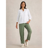 White Stuff Sophie Organic Cotton Long Sleeve Shirt In Pale Ivory