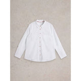 White Stuff Sophie Organic Cotton Long Sleeve Shirt In Pale Ivory