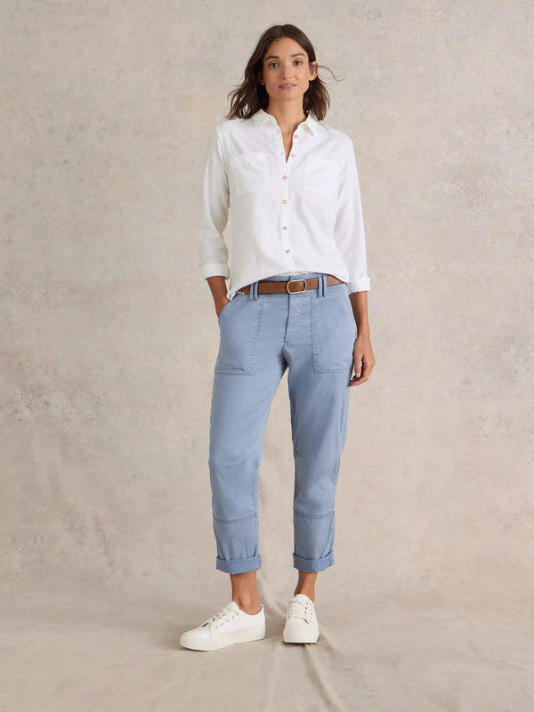 White Stuff Sophie Organic Cotton Shirt in Pale Ivory