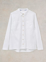 White Stuff Sophie Organic Cotton Shirt in Pale Ivory